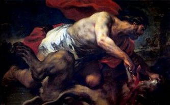 Luca Giordano 「サムソンとライオン」 (1695～1696)